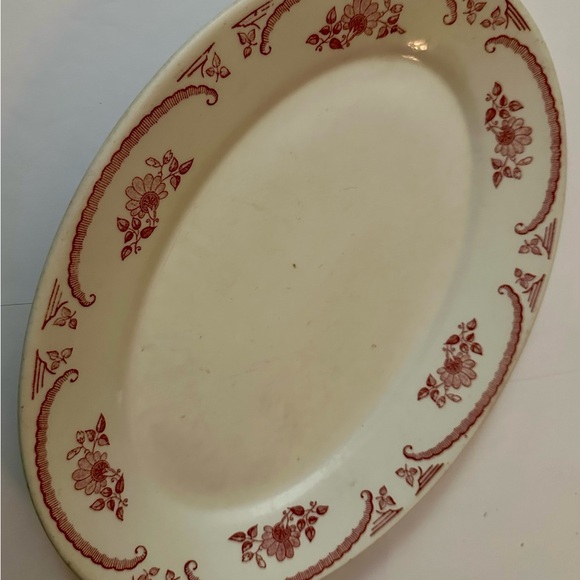 Vintage Homer Laughlin American Rose Oval Serving Platter - Rare Floral Piece - Picture 9 of 15